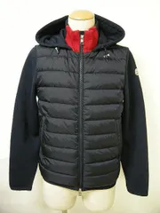 【MONCLER/モンクレール/スウェット切替フード付きダウンジャケット/ダウンパーカー/スウェットダウン/ダウンカーディガン/スウェットパーカー/DOWN JKT/スエット/773/ダークネイビー系/メンズ/2016-2017AW/秋冬/091-84023-