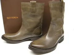 BUTTERO(ブッテロ)/(メンズ)/ショートペコスブーツB2015UMGB サイズ39(24.5-25cm) ASFA(カーキ系)/PECOS BOOTS/ウエスタンブーツ/エンジニアブーツ