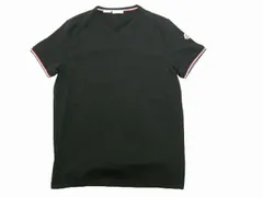 【MONCLER/モンクレール/MAGLIA SCOLLO A V/Vネック型ロゴ半袖Tシャツ/ストレッチ/TEE/カットソー/V-NECK/T-SHIRT/2021SS/春夏/999/ブラック/黒/メンズ/8C715-00-87296】【サイズS/M/L/X
