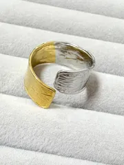 サージカルステンレスリング（シルバー×ゴールド／18Kコーティング）　指輪