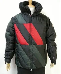 【MONCLER/モンクレール/GRENOBLE/グルノーブル/THORENS/トーレンス/トレンス/メンズ/2017-2018AW/秋冬ダウンジャケット/ダウンパーカー/984/ブラックに近いダークグレー系/サイズ1 (S-M相当)/幾何学柄】
