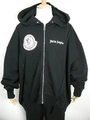 【MONCLER/モンクレール/GENIUS/PALM ANGELS/パームエンジェルス/ZIP-UPスウェットパーカー/スエット/フード】【メンズ/2019-2020秋冬/AW/カーディガン/シャツ/MAGLIA CARDIGAN/999/ブラック/黒】【サ