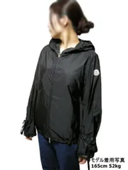 【MONCLER/モンクレール/ADDIS/アディス/レディース/2019SS/春夏/フード付きナイロンジャケット/ナイロンパーカー/ウインドブレーカー/ナイロンコート/999/ブラック/BLACK/黒/サイズ1/2 (日本女性サイズM-XL相当)】