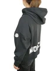 【MONCLER/モンクレール/MAGLIA GIROCOLLO/スウェットパーカー/フーディー/スエット/トレーナー/スウェットシャツ/フードパーカー/レディース/2022SS/春夏/999/ブラック/黒/BALCK/サイズS (ゆったりめM-L相当) 09