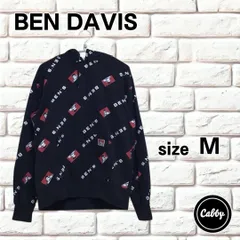 BEN DAVIS ベンデイビス パーカー 総柄 ブラック　サイズM
