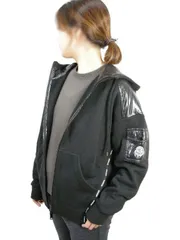 【MONCLER/モンクレール/ZIP UP CARDIGAN/ナイロン切替スウェットパーカー/スウェットカーディガン/スウェットシャツ/スエット/トレーナー/レディース/2022-2023AW/秋冬/999/ブラック/黒/サイズXS/M/L 093-8G00