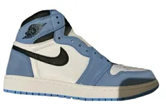 【NIKE AIR JORDAN 1 RETRO HIGH OG/ナイキ  エアジョーダン1レトロ ハイ オージー/WHITE BLACK UNIVERSITY BLUE/UNC/水色/ホワイト ユニバーシティブルー ブラック/555088 134/スニーカー