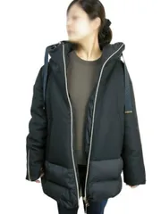 【HERNO/ヘルノ/ウール切替ダウンコート/ウールダウンジャケット/レディース/PI001539D 33344 9200 59853-55314-2/ダウンジャケット/ダウンパーカー/ダークネイビー系/サイズ46 (XL-XXL)】