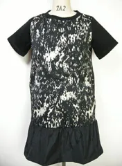 【MONCLER/モンクレール/フリルワンピース/ドレス/093 85565 00 57615/999/ブラックベース/黒ベース/幾何学模様】【レディース】【サイズXS,S,M,L】【2015-2016AW秋冬/スエット/スウェット/白/ホワイト】