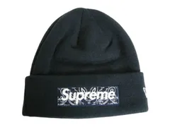2019AW/Supreme/シュプリーム/NEWERA Bandana Box Logo Beanie/バンダナ ボックスロゴビーニー/ニットキャップ/New era/ニット帽/ニットCAP/19FW/19AW/2019FW/秋冬/ダークネイビー系/メンズ/