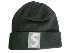2021SS/Supreme/シュプリーム/New Era Swarovski S Logo Beanie/ニューエラ スワロフスキー Sロゴ ビーニー/Newera/ニットキャップ/ニット帽子/ニットCAP/メンズ/レディース/ユニセックス/ブラック/黒/B