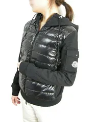 【MONCLER/モンクレール/MAGLIA CARDIGAN/スウェットダウンパーカー/スウェット切替ダウンジャケット/スウェットパーカー/ライトダウンパーカー/ライトダウンジャケット/ダウンカーディガン/レディース/2021-2022AW/秋冬/999/ブ