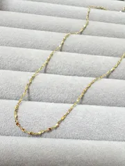 ペタルチェーンネックレス ゴールド 40cm（サージカルステンレス／18Kコーティング）