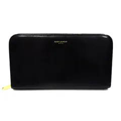 ◆SAINT LAURENT PARIS サンローラン ラウンドジップ ロングウォレット 長財布 本革 イタリア製 メンズ