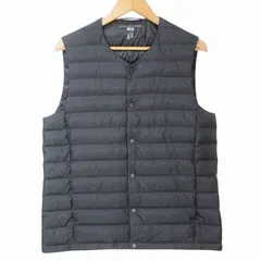 ユニクロ UNIQLO 美品 21AW ウルトラライトダウンコンパクトベスト 2WAYカラー ナイロン M 黒 ブラック X