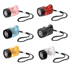 ミニ懐中電灯ライトストラップ 6種セット 光るおもちゃ 光る ライト 景品 玩具 縁日 お祭り イベント 子供会 販促