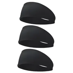 ヘアバンド メンズ 額幅11cm ヘッドバンド 汗止め スポーツ 幅広 薄型 バンダナ ヘアターバン ワイド 男女兼用 3枚セット Aセット 0