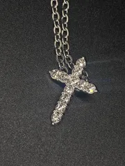 ステンレス　クロスネックレス　45cm　喜平ネックレス マイアミ キューバン　メンズネックレス　レディースネックレス LEX 平本蓮 萩原京平 rizin  トラヴィススコット krkc&co アバランチ キングアイス 18k gp