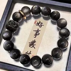 天然石 ブレスレット 黒曜石 運気 厄除け アクセサリー パワーストーン 数珠 お守り 魔除け 金運 財運 仕事運 恋愛運 健康運 開運 お守り ギフト プレゼント ビーズ 天然石ブレス 手作り 職人仕上げ 高級感 誕生日 記念日 贈り物 縁起物