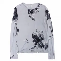 Salvatore Ferragamo サルヴァトーレ フェラガモ 総柄 カットソー Tシャツ 長袖 プルオーバー トップス グレー レディース 【中古】