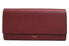 セリーヌ／CELINE 長財布 財布 ウォレット レディース 女性 女性用レザー 革 本革 レッド ブラウン 赤 茶  10B563BEL LARGE FLAP WALLET ラージ フラップ ウォレット フラップ式 小銭入れあり ユニセックス 男女兼用 セリーヌ／CELINE 長財布 財布 ウォレット レディース 女性 女性用
