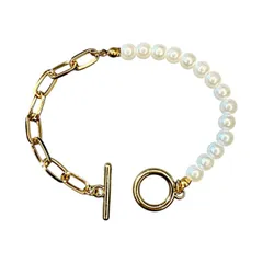 パール マンテル ブレスレット レディース シンプル おしゃれ かわいい 真珠 ブレス レトロ アンティーク フォーマル ゴールド 上品 綺麗