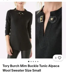 トリーバーチ ニット アルパカ ウール ミーム バックル セーター m