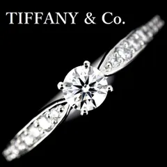 美品 Tiffany & Co. エンゲーリング ダイヤモンド　0.25カラット ティファニー ハーモニーリング 10号 950 2.8g ダイヤモンド 0.25ct