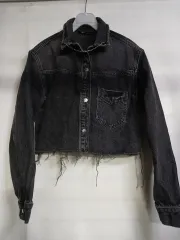 ZARA ブラック デニム クロップド ジャケット