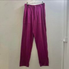 極太 90s リネン混 ワイドパンツ スラックス イージーパンツ ベイカー