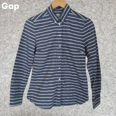 GAP ネイビーと白のストライプ長袖シャツ XSサイズ