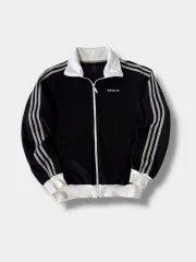 アディダス ルーズフィット 00s 黒白灰 ベッケンバウアー トラック ジャージ