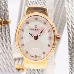 稼働 良品 ジュリアン QZ アンティーク バングルウォッチ ライン