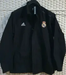アディダス レアルマドリード ブラック ウィンドブレーカー アンド R ジャケット M