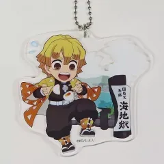 【中古】キーホルダー [単品] 我妻善逸 ご当地イラスト大分 アクリルチャーム 「鬼滅の刃 全集中展 -無限列車編・遊郭編-」 大分会場限定ver.