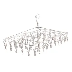 【送料無料】アイリスオーヤマ ステンレスピンチハンガー 50ピンチ 洗濯ハンガー オールステンレス サビにくい 室内外両用 落ちにくい 回転式 PIH-50SH