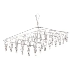 【送料無料】アイリスオーヤマ ステンレスピンチハンガー 42ピンチ 洗濯ハンガー オールステンレス サビにくい 室内外両用 落ちにくい 回転式 PIH-42SH