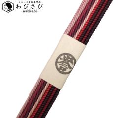 ☆ 袋帯 紅花染 横縞水玉模様 薄生成色 O-3722 袋帯 紅花染 横縞水玉模様 薄生成色 O-3722 【公式通販】