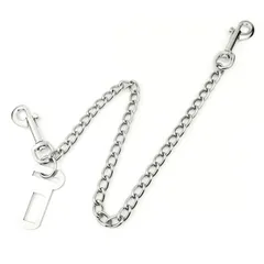 【送料無料】nalaina 犬用 シートベルト ステンレス 犬 リード 金属製 ドライブ 車専用リード 安全ベルト ペット用 簡単装着 飛び出し防止 犬カー用品 小型犬/中型犬/大型犬対応 長さ80cm