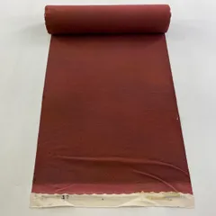 反物 秀品 小紋 幾何学 赤茶 正絹 【中古】