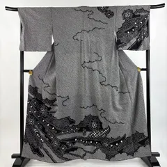 ［4883］訪問着 総絞り 駒刺繍 枝花文 正絹 着物 袷 黒 総絞り着物のおすすめ人気商品一覧 通販 - Yahoo!ショッピング