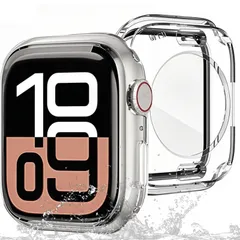 【数量限定】一体型 新デザイン 360°全面防水 ケース Apple Apple Watch Watch ケース対応 アップルウォッチ用 UIUIKA 全面保護 対応 超薄型 45mm 装着簡単 9/8/7 耐衝撃 Series カバー 高透過率 1全周保護]