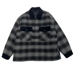 NIKO AND…（ニコアンド） チェック柄 中綿シャツジャケット 黒 メンズM