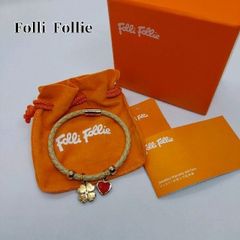 お値下げしました‼️ Folli Follie 太バングル クローバーモチーフ 