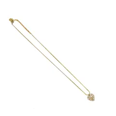 【中古】美品 Christian Dior クリスチャン ディオール CD ロゴ ハート ゴールド ネックレス eY08187N