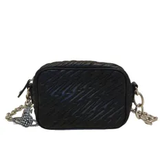 VivienneWestwood(ヴィヴィアンウエストウッド) ショルダーバッグ - 黒 キルティング/チェーンショルダー/オーブ/ロゴチャーム レザー