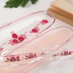 ハンドメイド 新品 手描きでかわいい絵を描いた老眼鏡 日本/鯖江の工房で手描き ふちなし シニアグラス おしゃれ 女性用 軽い プレゼント リムレス メガネケース付 1.0 1.5 2.0 2.5 3.0 3.5 H-7516-TGA89 レディース 母