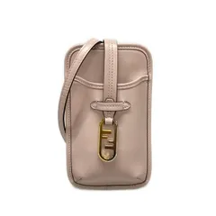 フェンディ ショルダーバッグ オーロック フォンポーチ 7AS131 ライトピンク スマホポシェット/コインケース・カードホルダー付き レザー