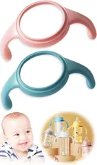 parabito22 哺乳瓶 持ち手 母乳実感 ピジョン 哺乳瓶カバー Compatible for Pigeon (ピンクxグリーン)