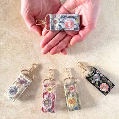 インド刺繍リボン キーホルダー ファスナーチャーム バッグチャーム ミニスマホストラップ ver.2